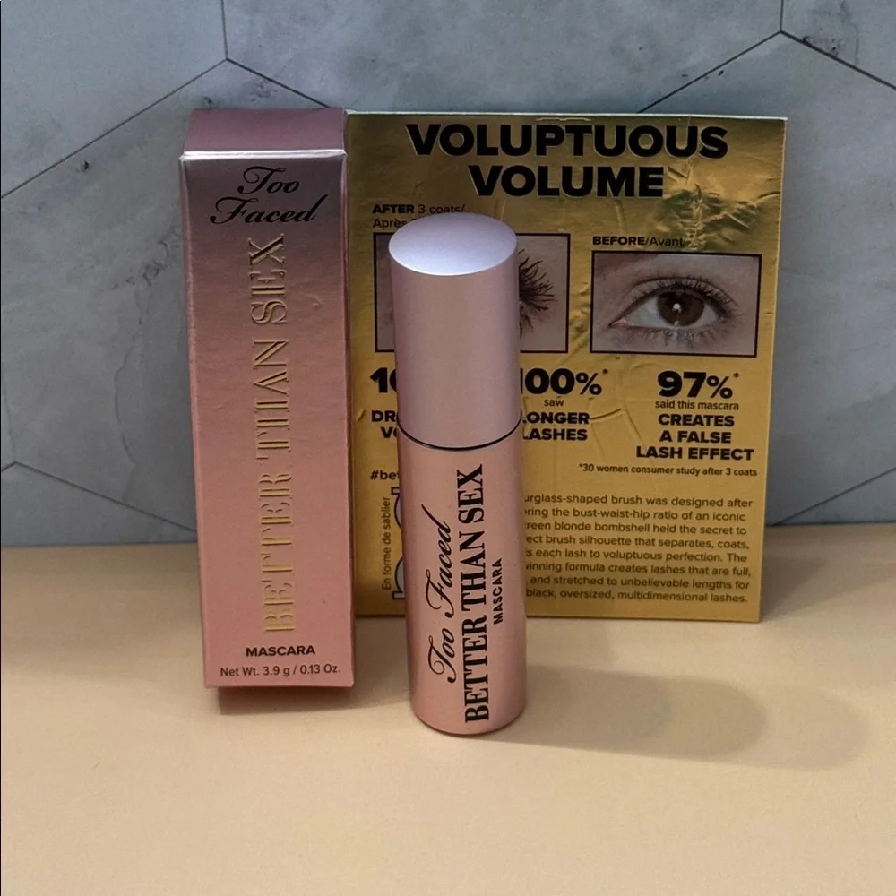 Too Faced Travel Size Better Than Sex Voluptuous Volume Black Mascara